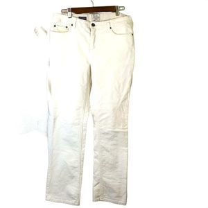 St. John’s Bay cream corduroy straight leg pant 12